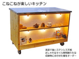 ステンレス製のカウンタートップを備えたキッチンアイランド
